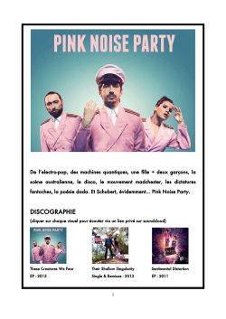 DISCOGRAPHIE - Pink Noise Party