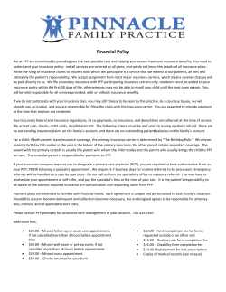 Financial Policy - Pinnacle Family Practice