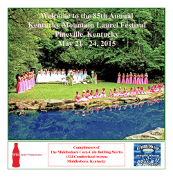 Welcome to the 85th Annual Kentucky Mountain Laurel Festival