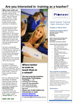 Are you interested in training as a teacher?