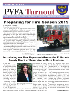 Preparing for Fire Season 2015 - Pioneer Volunteer Firefighters