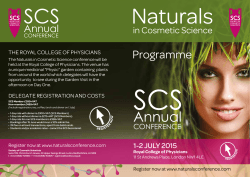 Programme - Society of Cosmetic Scientists