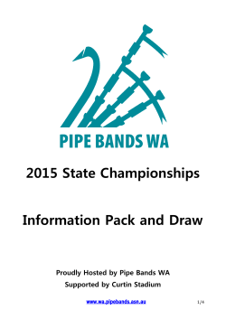 2015 State Championships Information Pack and Draw