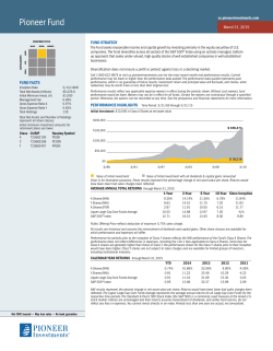 quarterly fact sheet - Pioneer Investments