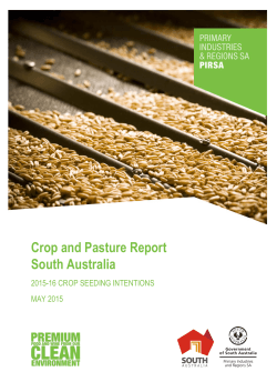 Crop and Pasture Report South Australia