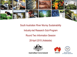 South Australian River Murray Sustainability Industry-led
