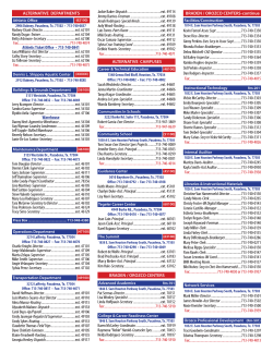 2015/16 Auxiliary Campuses Directory