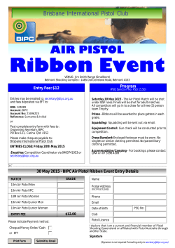 Ribbon Event - Pistol Shooting Queensland