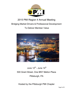 Sponsorship - 2015 PMI Region 4 Annual Meeting