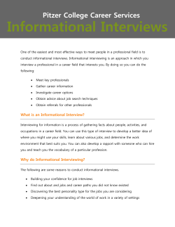 Informational Interviews