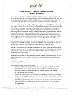 Project Managers, Center for Equitable Education Spending job