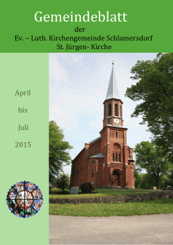Gemeindeblatt April bis Juli 2015 - Kirchenkreis PlÃ¶n