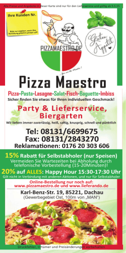 pizza maestro flyer
