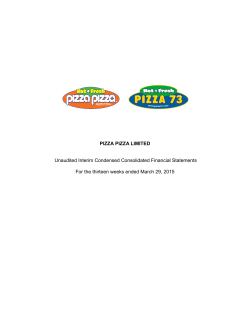 PIZZA PIZZA LIMITED