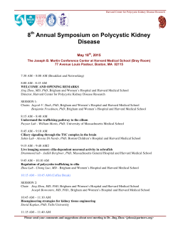 PKD May Symposium 2015 Program draft