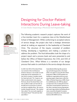 Designing for Doctor-Patient Interactions During Leave