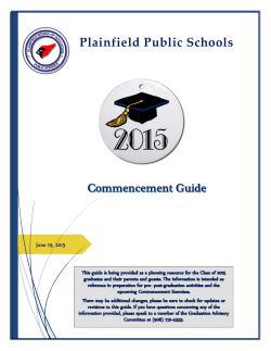 Commencement Guide - plainfield.k12.nj.us