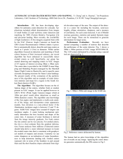 AUTOMATIC LUNAR CRATER DETECTION AND MAPPING. Y