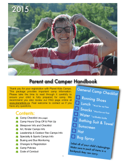 Parent and Camper Handbook