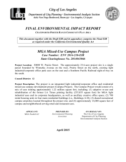 Final Environmental Impact Report - Los Angeles Department of City