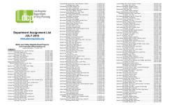 Assignment List - Los Angeles Department of City Planning