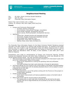 Neighbourhood Meeting April 23, 2015