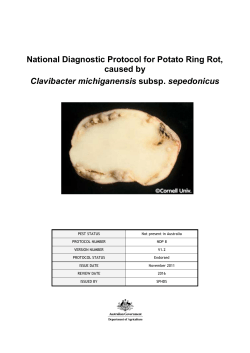 National Diagnostic Protocol for Potato Ring Rot, caused by