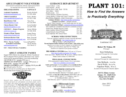 FOLDED INSIDE - Plant High School