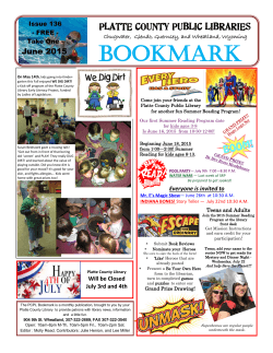 Monthly Newsletter - Platte County Public Library