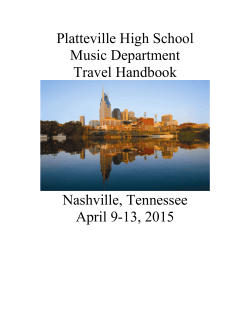 Platteville High School Music Department Travel Handbook