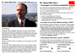 Dr. Hans-Otto Herr â ein Kandidat stellt sich vor