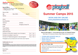 our Summer Camp Brochure