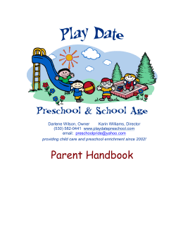 Pre-School Parent`s Handbook