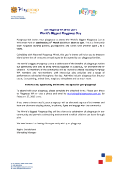 World`s Biggest Playgroup Day