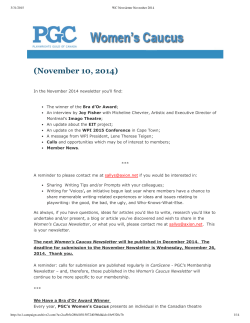 Women`s Caucus - November 2014