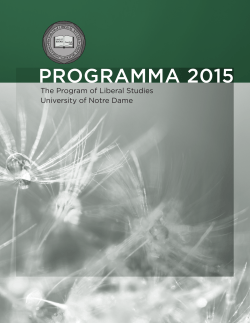 2015 Programma - Program of Liberal Studies