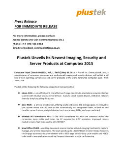 Plustek Unveils Its Newest Imaging, Security and Server Products at