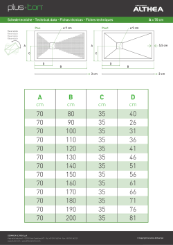Schede Tecniche piatto doccia Plus