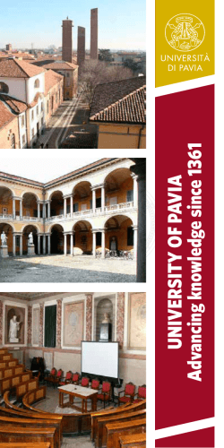 University of Pavia. Advancing Knowledge since 1361