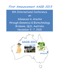 7th International Conference of the Peanut research Community on