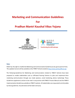 Marketing and Communication Guidelines For Pradhan