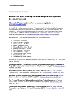 April Winners of Free Project Management Books