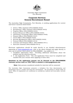 Corporate Services General Recruitment Round