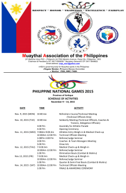 MUAY THAI - POC PSC National Games