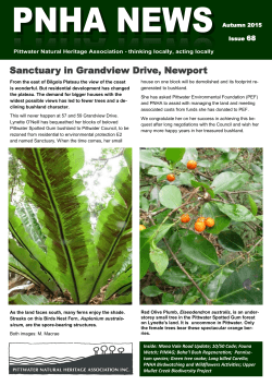 Autumn 2015 Issue 68 - Pittwater Natural Heritage Association