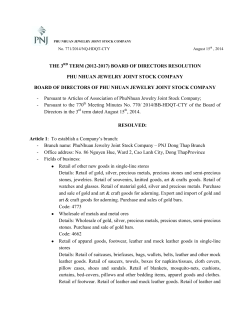 board of directors resolution phu nhuan jewelry joint stock
