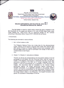 Bids and Auyards Committee - Philippine National Police