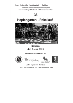 7.6.15 / 36. Hopfengarten-Pokallauf in Magdeburg