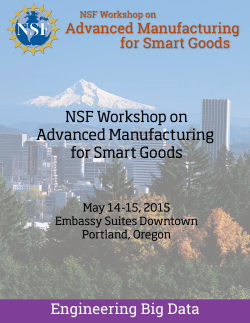 Program PDF - NSF Workshop on Advanced Manufacturing for