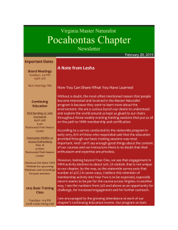 Pocahontas Chapter - About Pocahontas VMN